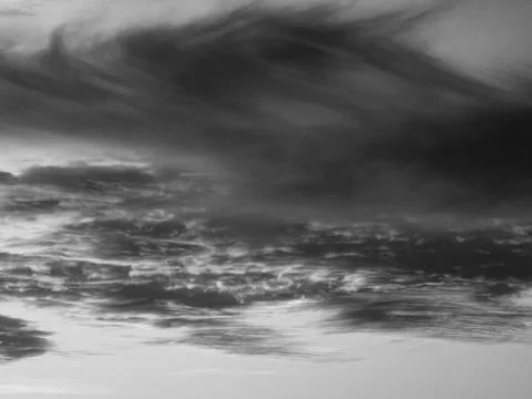 Abstract black and white dramatic cloud texture background Stock-Fotos