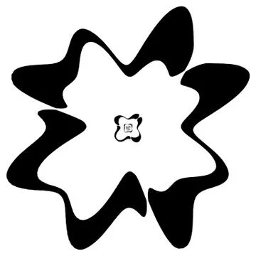 Abstract black and white element with distortion. Geometric shape Stockillustratie