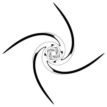 Abstract black and white element with distortion. Geometric shape Illustrazione stock