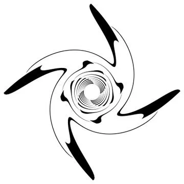Abstract black and white element with distortion. Geometric shape Stockillustratie