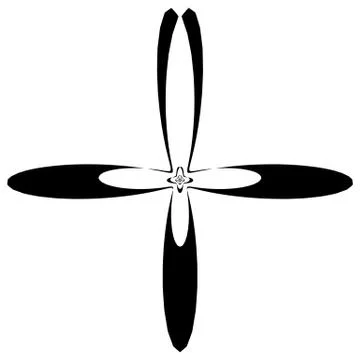 Abstract black and white element with distortion. Geometric shape Illustrazione stock