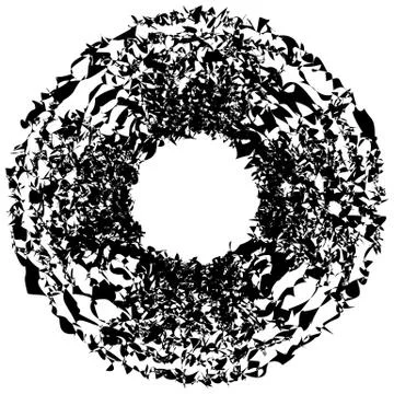Abstract black and white element with distortion. Geometric shape Stockillustratie