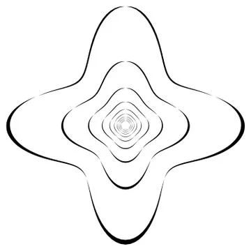 Abstract black and white element with distortion. Geometric shape Stockillustratie