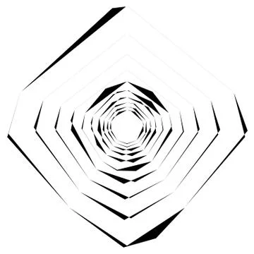 Abstract black and white element with distortion. Geometric shape Illustrazione stock