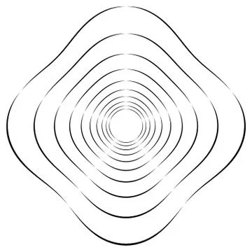 Abstract black and white element with distortion. Geometric shape Stockillustratie