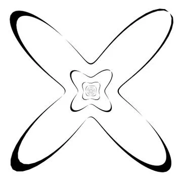 Abstract black and white element with distortion. Geometric shape Stockillustratie