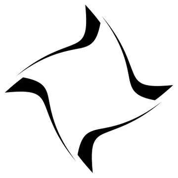 Abstract black and white element with distortion. Geometric shape Illustrazione stock