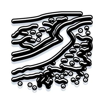 Abstract black and white flowing liquid pattern Stock Illustration