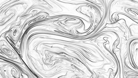 Abstract black and white fluid marble texture Stock Footage 338147019