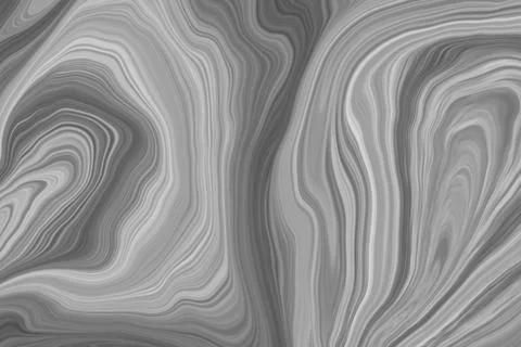 Abstract black and white fluid marble background Stock Illustration