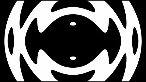 Abstract black and white geometric tunnel that loops outward Stock-Footage 332811952