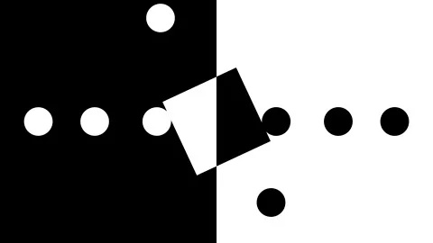 Abstract Black and White Geometric Shapes Op Art Motion Background Loop Video stock 337768198