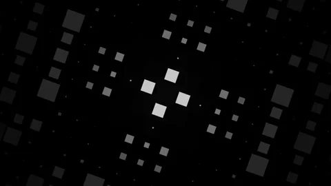 Abstract Black and White Geometric Square Pattern VJ Loop Background. Stock Footage 343924415