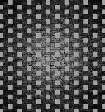 Abstract black and white geometric pattern creating optical illusion Stock Illustration