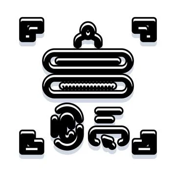 Abstract black and white geometric pattern illustration Illustrazione stock