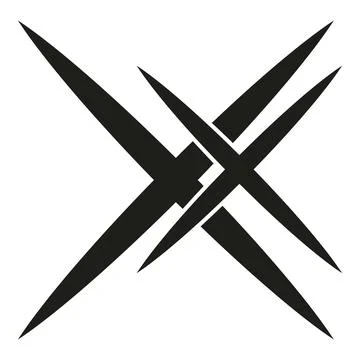 Abstract black and white geometric intersecting lines Stock Illustration