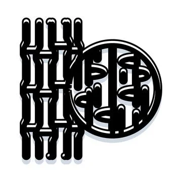 Abstract black and white geometric pattern illustration 스톡 일러스트
