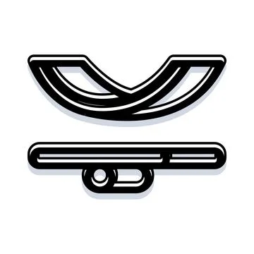 Abstract black and white geometric shapes illustration Stock Illustration