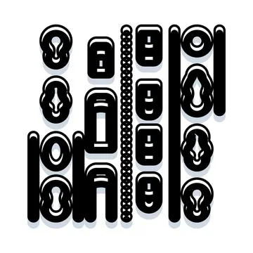 Abstract black and white geometric pattern design Stock Illustration