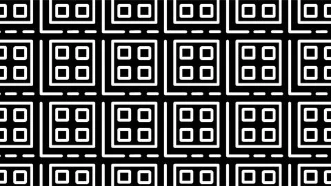 Abstract black and white geometric pattern inspired by QR code technology a.. Stock Illustration