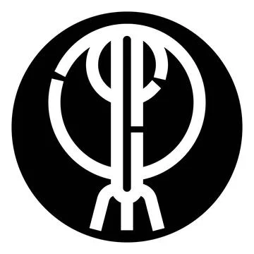 Abstract black and white geometric monogram design 스톡 일러스트