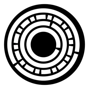Abstract black and white geometric circle design 库存插图