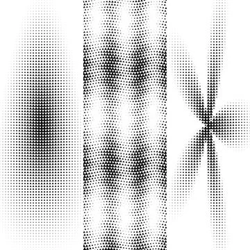 Abstract Black and White Geometric Triangle Halftone Pattern Graphic Design Stock Illustration