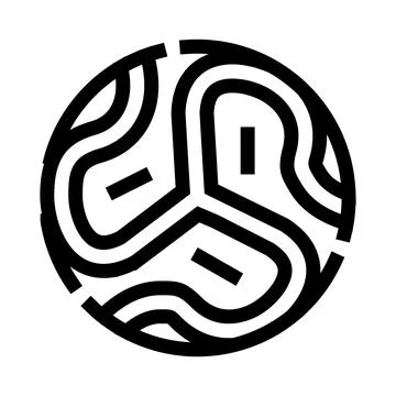 Abstract black and white geometric circle design Stock Illustration