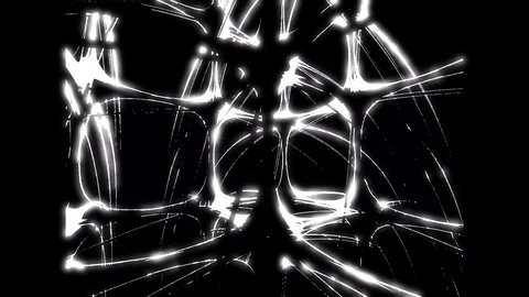 Abstract Black And White geometry In Video Art Works Stock Footage 83455252