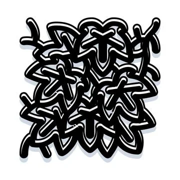 Abstract black and white graffiti pattern Stock Illustration