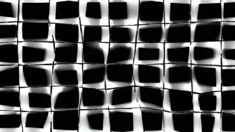 Abstract black and white grid background with flowing hand drawn lines, sea.. Stock Footage 342046852