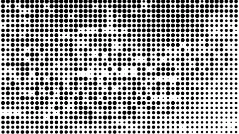 Abstract Black and white halftone dot pattern with varying dot sizes, Dotte.. Stock Footage 346559378