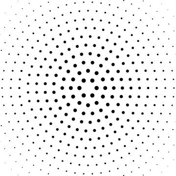 Abstract black and white halftone dot pattern background illustration design Stock Illustration