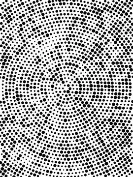 Abstract black and white halftone dot pattern texture vector background Stock Illustration