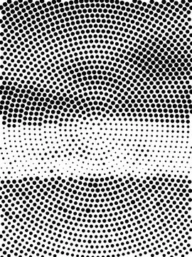 Abstract black and white halftone dot pattern background Stock Illustration