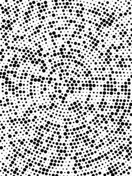 Abstract black and white halftone dot pattern background Stock Illustration