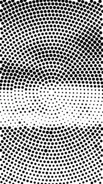 Abstract black and white halftone pattern background with concentric dotted.. Stock Illustration