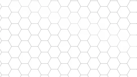 Abstract Black and White Hexagonal Pattern Stripes Moving Smoothly with Sub.. Stock Footage 341685419