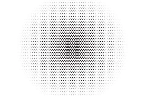 Abstract Black and White Hexagonal Dot Pattern Seamless Background Stock Illustration