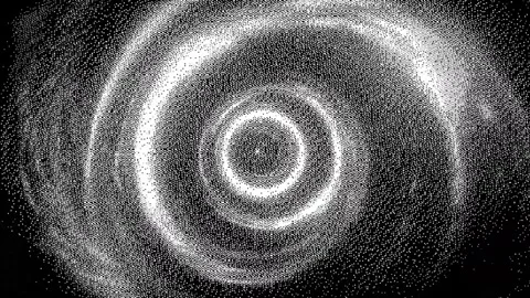 Abstract black and white hypnotic grain spiral loop. 4K Video Stock Footage 340378007