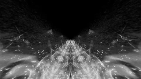Abstract Black and White  Image with Light Shapes and a Symmetrical Design Stock Footage 289135560