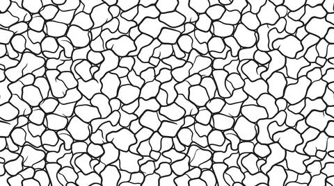Abstract black and white irregular shapes creating a mosaic or cracked eart.. Stock Illustration