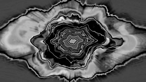 Abstract black and white layered geometric pattern resembling mountain landscape 스톡 동영상 337227059