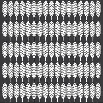 Abstract black and white leaf pattern design background vector Stockillustratie