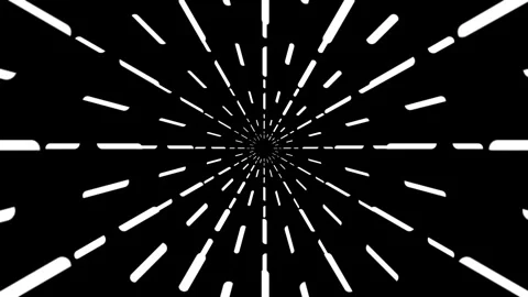 Abstract Black and White Light Tunnel Graphic Artwork Stock Footage 279432590