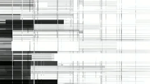 Abstract black and white line background with geometric glitch motion, digi.. Stock-Footage 342046848