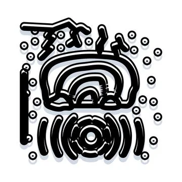 Abstract black and white line pattern design Stock Illustration