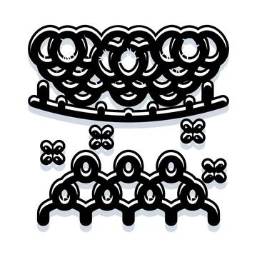 Abstract black and white line pattern design Stockillustratie