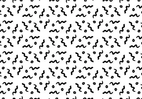 Abstract black and white linear vector background. Stock Illustration