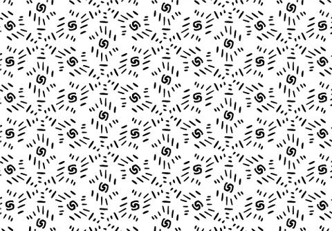 Abstract black and white linear vector background. Stock Illustration